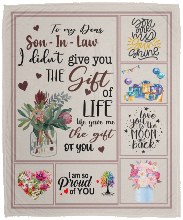 To My Dear Son-in-law Blanket, Son-in-law Fleece, Sherpa Blanket - VPM Cozy Plush Fleece Blanket - 50x60