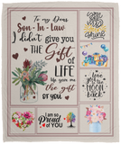 To My Dear Son-in-law Blanket, Son-in-law Fleece, Sherpa Blanket - VPM Cozy Plush Fleece Blanket - 50x60