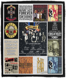 Guns N' Roses Blanket Guns N' Roses For Fans Quilt Fleece Sherpa Blanket -  VPM Cozy Plush Fleece Blanket - 50x60