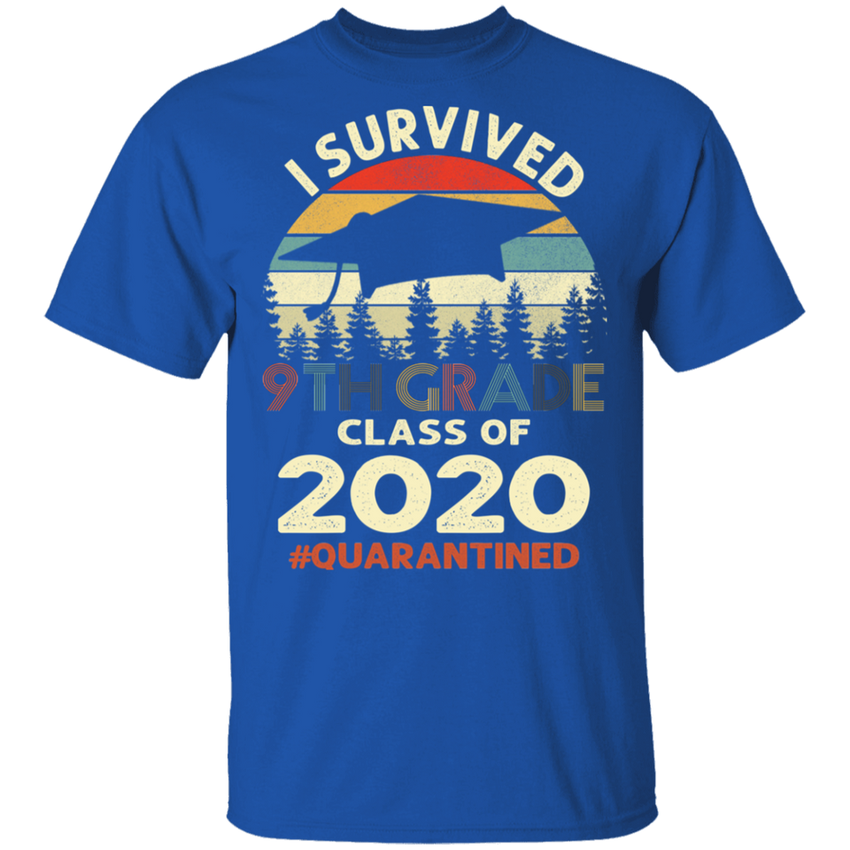 9th Grade Class of 2020 Quarantined Print T-Shirt Graduation Outfits Shirt