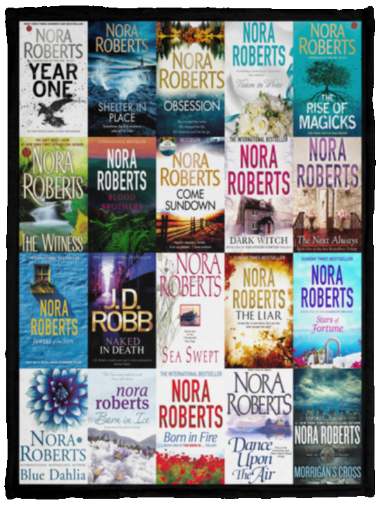 Nora Roberts Blanket Nora Roberts Books Quilt Fleece Sherpa Warm and Soft VPS Cozy Plush Fleece Blanket - 30x40