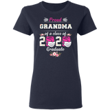 Proud Grandma of A Class of 2020 Graduate T-Shirt Quarantined Floral Shirt
