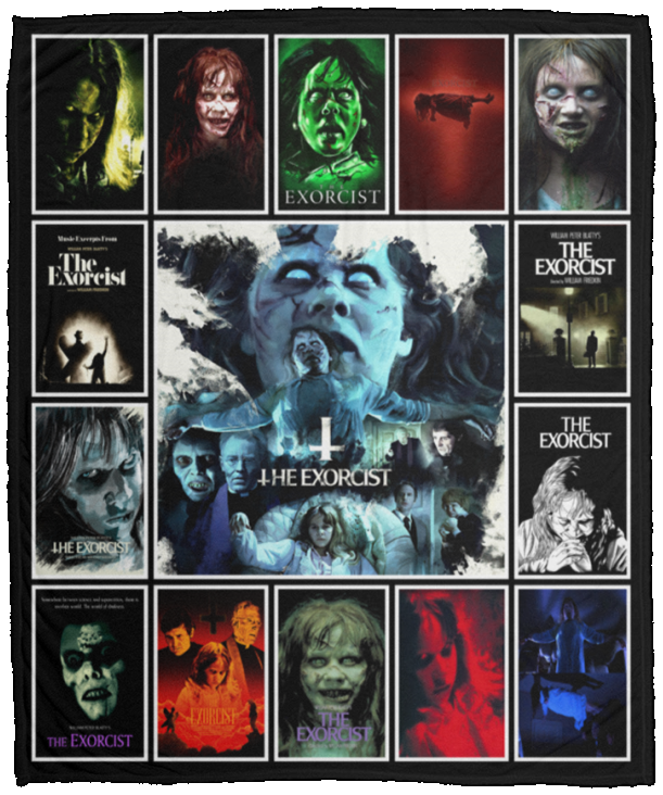 The Exorcist Blanket, The Exorcist Horror Movie Fleece, Sherpa Blanket VPM Cozy Plush Fleece Blanket - 50x60