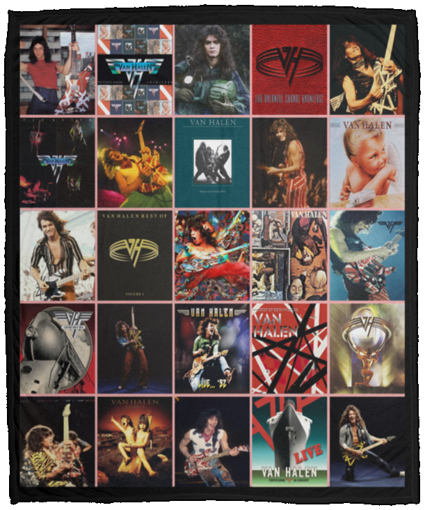 Van Halen Blanket Van Halen For Fan Fleece Sherpa Throw Soft and Warm, Gift Idea VPM Cozy Plush Fleece Blanket - 50x60