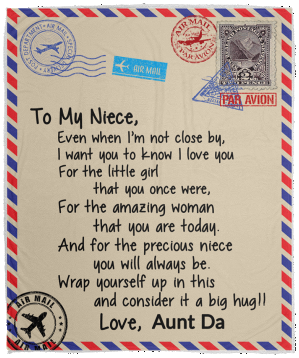 to my niece Aunt Da VPM Cozy Plush Fleece Blanket - 50x60