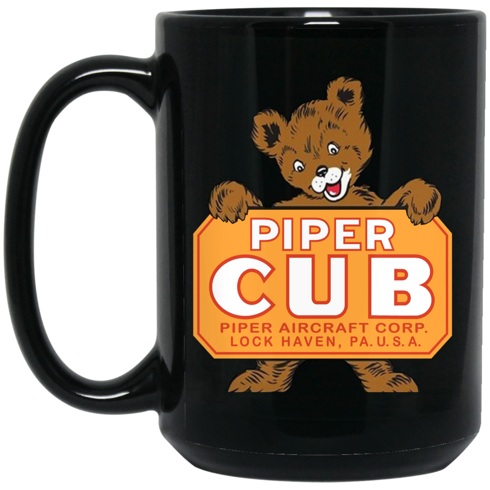 Piper Mug Aviation, Cherekee, Cub, Trainer Coffee Mug  - BM15OZ 15 oz. Black Mug