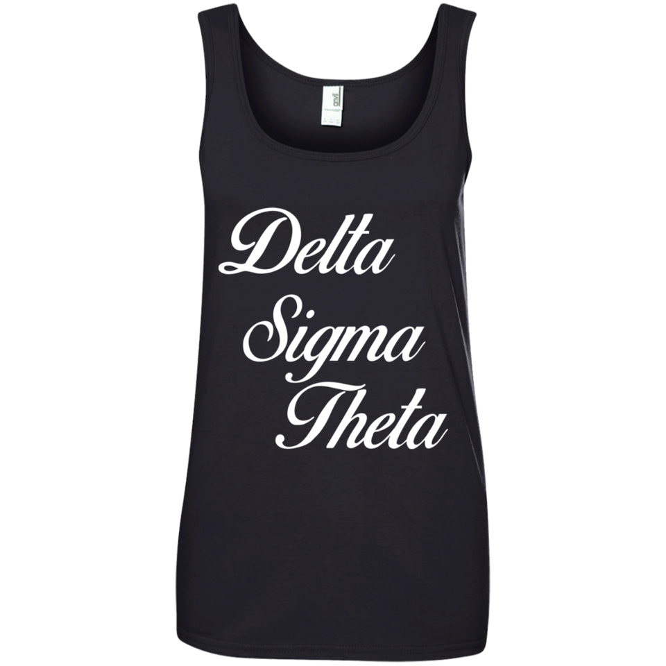 Delta 1913 Sigma Theta Paraphernalia Tank Top Womens Delta Sigma Theta Tank Top  882L Anvil Ladies' 100% Ringspun Cotton Tank Top