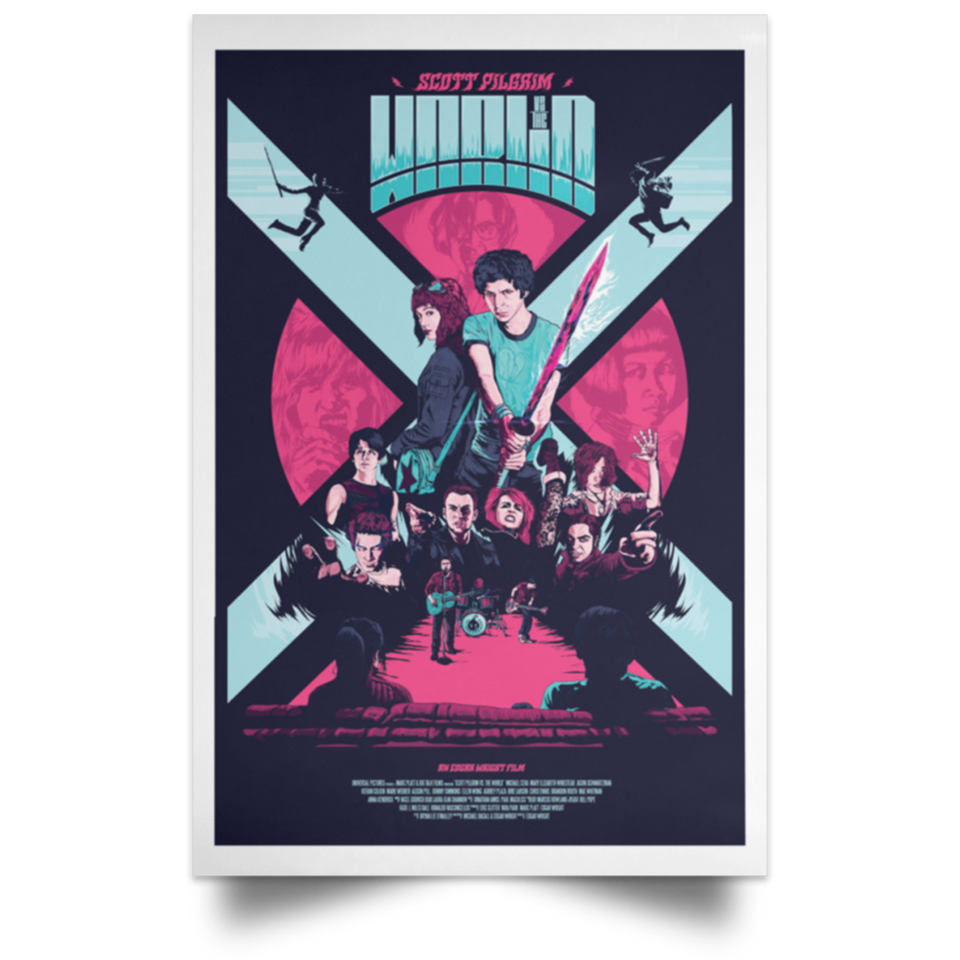Scott Pilgrim vs The World Movie Poster Hot Wall Decoration - No Frame (24 x 36) POSPO Satin Portrait Poster