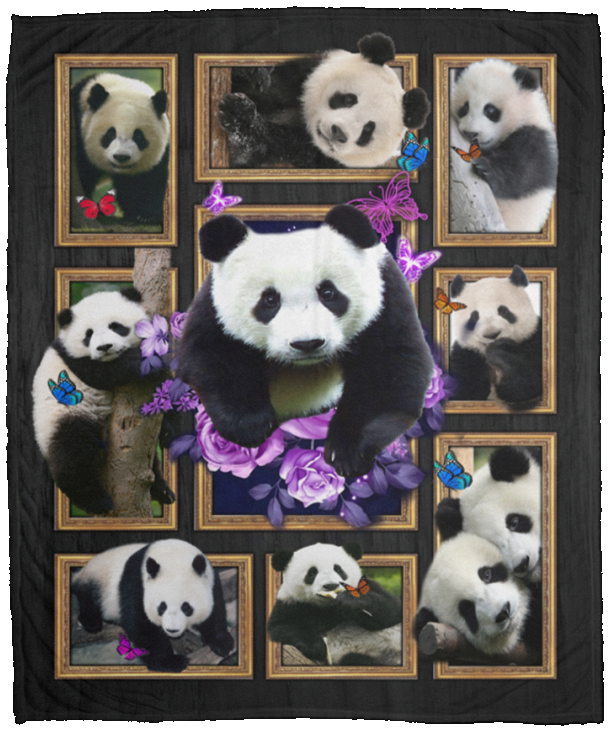 Panda 3D Blanket, Panda Bear Fleece, Sherpa Blanket, Gift Ideas VPM Cozy Plush Fleece Blanket - 50x60