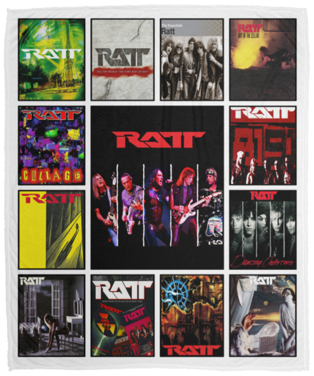 Ratt Blanket, Ratt Band Fleece, Sherpa Blanket For Fans VPM Cozy Plush Fleece Blanket - 50x60