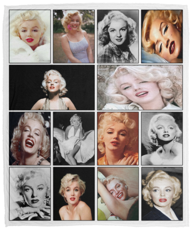 Marilyn Monroe Blanket, Marilyn Monroe For Fans Fleece, Sherpa Blanket - VPM Cozy Plush Fleece Blanket - 50x60