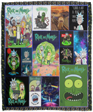 Rick and Morty Blanket Rick and Morty Fleece Sherpa Throw Blanket Gift Ideas VPM Cozy Plush Fleece Blanket - 50x60