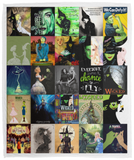 Wicked Blanket Wicked the Musical on Broadway Quilt Fleece Sherpa Throw Blanket - VPM Cozy Plush Fleece Blanket - 50x60