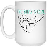 The Philly Special Eagles Nick Foles Trick Play Tea Cup Mugs 15oz