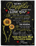 Daughter You are My Sunshine Blanket - to My Daughter Never Forget That I Love You  Blanket - Cozy Plush Fleece Blanket - 60"x80"
