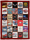 Corvette Quilt Fleece Sherpa Throw Blanket for Bedroom Living Room Sofa VPS Cozy Plush Fleece Blanket - 30x40