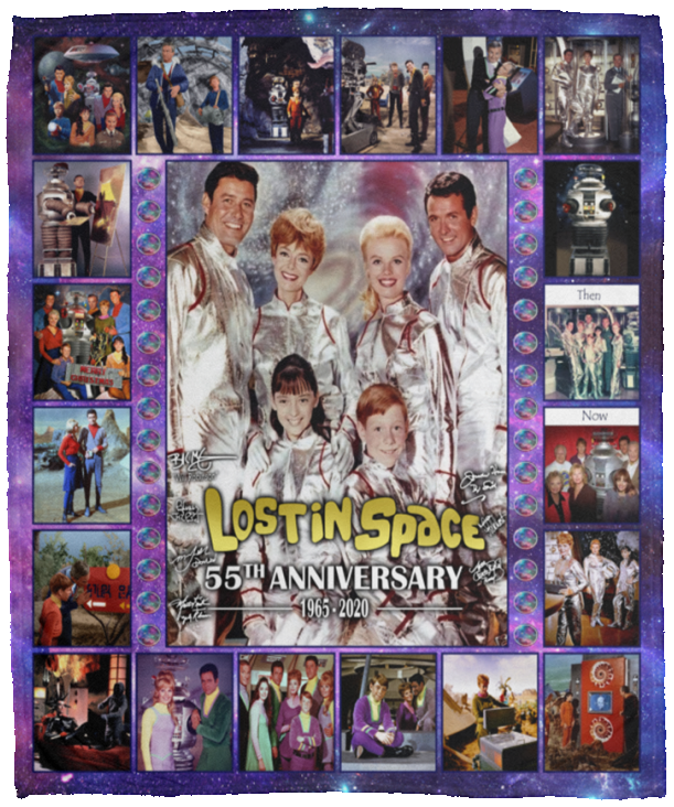 Lost in Space Blanket Lost in Space 55th Anniversary Fleece Sherpa Blanket VPM Cozy Plush Fleece Blanket - 50x60