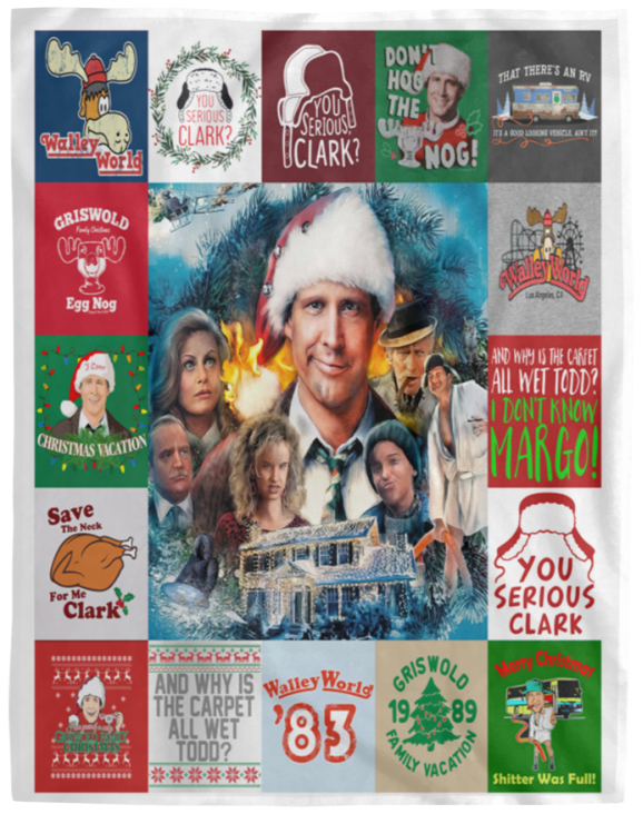 National Lampoon's Christmas Vacation Blanket Christmas Movie Fleece Blanket VPL Cozy Plush Fleece Blanket - 60x80