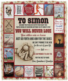 To Simon Love, Grandma & Grandpa - VPM Cozy Plush Fleece Blanket - 50x60