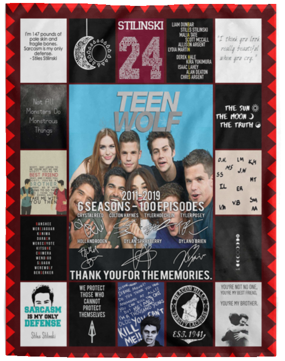 Teen Wolf Blanket Fleece Sherpa Throw Quilt for Bedroom Sofa Movie TV Series - VPL Cozy Plush Fleece Blanket - 60x80