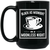 Black As Midnight On A Moonless Night Ceramic Coffee Mug - Twin Peaks Enamel Pin 15Oz