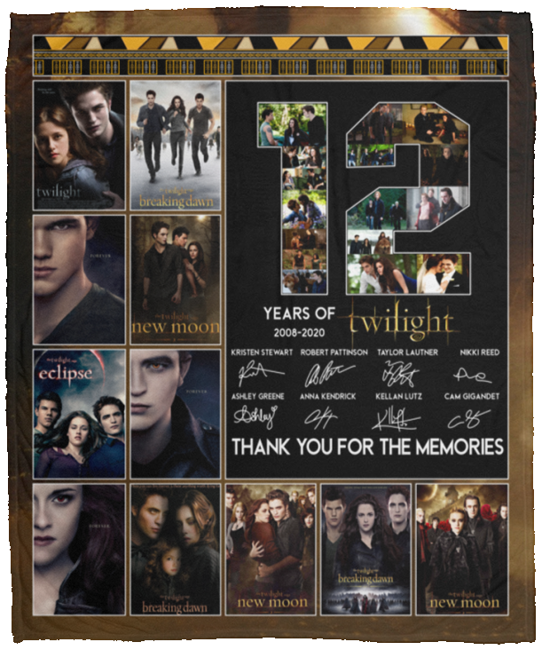 Twilight Blanket 12 Years Of Twilight Quilt Fleece Sherpa Throw Blanket - VPM Cozy Plush Fleece Blanket - 50x60