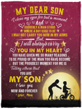 My Dear Son Blanket, To My Son Blanket, I Closed My Eyes for but a Moment (Mom) - VPS Cozy Plush Fleece Blanket - 30x40