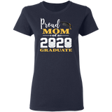 Proud Dad Mom of A 2020 Graduate T-Shirt Couple Matching Graduation Shirts
