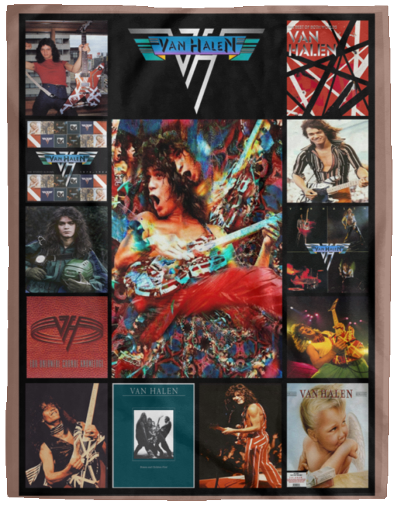 Van Halen V1 Blanket Fleece Sherpa Throw Quilt Blanket for Bedroom Sofa VPL Cozy Plush Fleece Blanket - 60x80