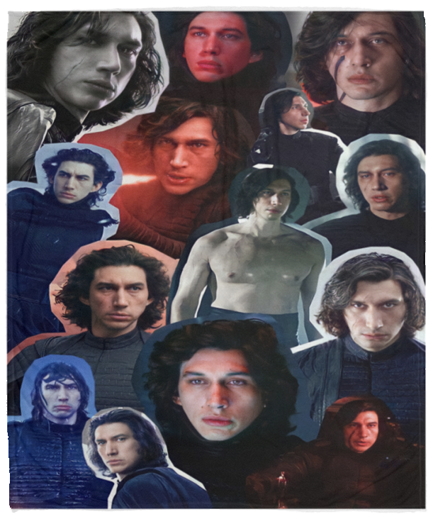Adam Driver Kylo Ren Adam Sackler Blanket, Fleece, Sherpa Blankets VPM Cozy Plush Fleece Blanket - 50x60