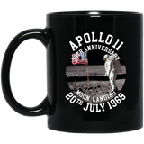 Apollo 11 50th Anniversary Moon Landing 1969-2019 Coffee Mug 11oz Gift Tea Cups Ceramic Funny Gift Mug Novelty Father's Day Gifts for Mom Dad Birthday d