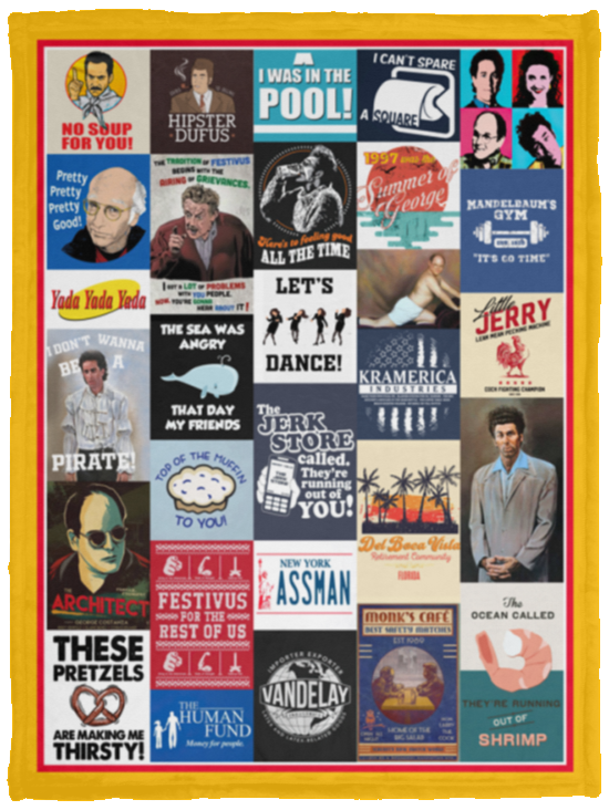 Seinfeld Blanket, Seinfeld TV Series Fleece, Sherpa Blanket Ver2 VPS Cozy Plush Fleece Blanket - 30x40