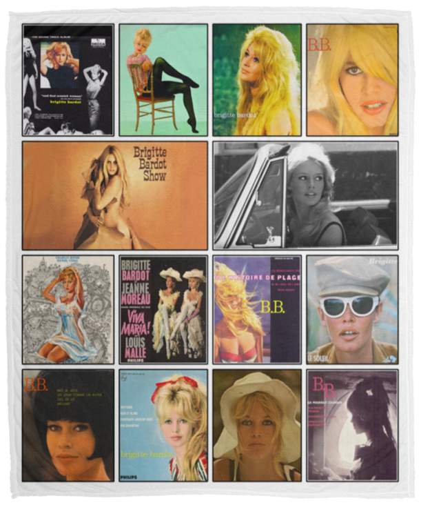 Brigitte Bardot Blanket, Fleece, Sherpa Blanket VPM Cozy Plush Fleece Blanket - 50x60
