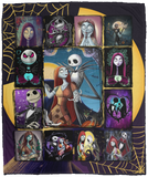 The Nightmare Before Christmas Blanket, Jack & Sally Fleece, Sherpa Blanket - VPM Cozy Plush Fleece Blanket - up lai - 50x60