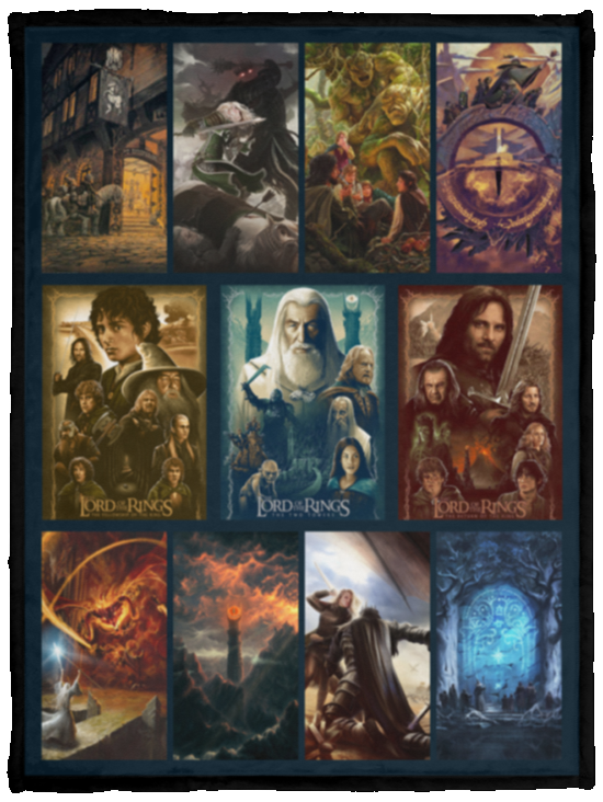 The Lord of the Rings Blanket, Movie Lovers Fleece, Sherpa Blanket VPS Cozy Plush Fleece Blanket - 30x40