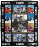 Kenworth Trucks Collection Like Quilt Fleece Sherpa Throw Blanket for Bedroom VPM Cozy Plush Fleece Blanket - 50x60