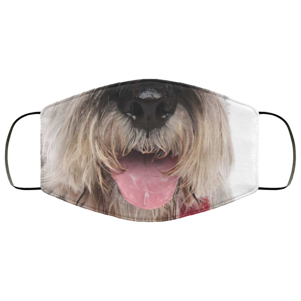 Funny 3D Miniature Schnauzer Dog Mom Dad Reusable Washable Face Mask Women Men