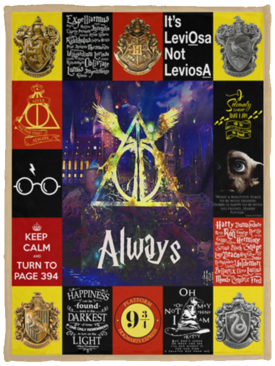 Harry Blanket Pottter Quilt - Harry-Pottter Blanket - Harry Fan Potter Blanket - Valentines Gift Idea for Men Women - Birthday Gift (Cozy Plush Fleece 30"x40")