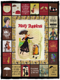 Mary Poppins Blanket, Mary Poppins Classic Movies Quilt, Fleece, Sherpa Blanket VPS Cozy Plush Fleece Blanket - 30x40