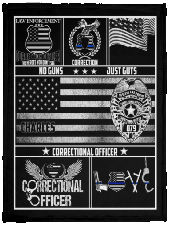 879 30x40 Corrections Officer Thin Silver Grey Gray Line American Flag