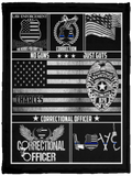 879 30x40 Corrections Officer Thin Silver Grey Gray Line American Flag