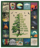 Milestone Blanket, Mountain Blanket - and Into The Forest I Go to Lose My Mind and Find My Soul Blanket - Cozy Plush Fleece Blanket - 50"x60" 2