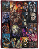 Best Horror Movies Characters Blanket, Horror Movie Fans Fleece, Sherpa Blanket VPL Cozy Plush Fleece Blanket - 60x80