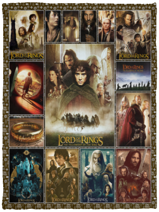 The Lord Of The Rings Blanket, The Lord Of The Rings Fleece, Sherpa Blanket V2 - VPS Cozy Plush Fleece Blanket - 30x40