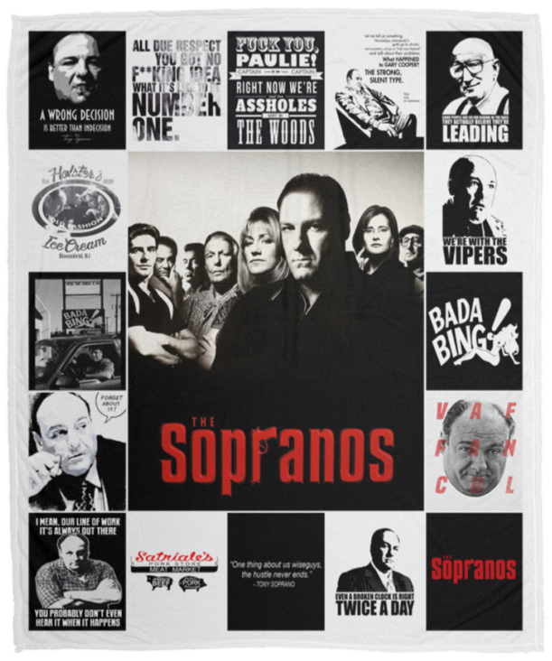 The Sopranos Blanket, The Sopranos TV Series Fleece, Sherpa Blanket V2 VPM Cozy Plush Fleece Blanket - 50x60