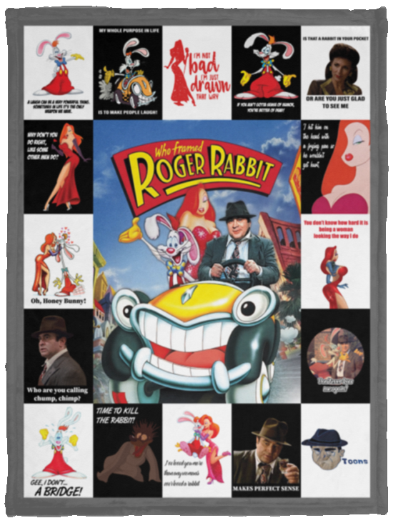 Who Framed Roger Rabbit Blanket, Roger Rabbit Fleece, Sherpa Blanket - VPS Cozy Plush Fleece Blanket - 30x40