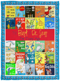 Dr Seuss Books Blanket, Dr Seuss Books Quilt, Fleece Sherpa Blankets for Mens Womens Birthday Mothers Day - VPS Cozy Plush Fleece Blanket - 30x40