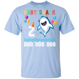 Kids Baby Shark Shirt Toddler 2nd birthday 2 Year Old Boy or Girl (G200B Gildan Youth Ultra Cotton T-Shirt)