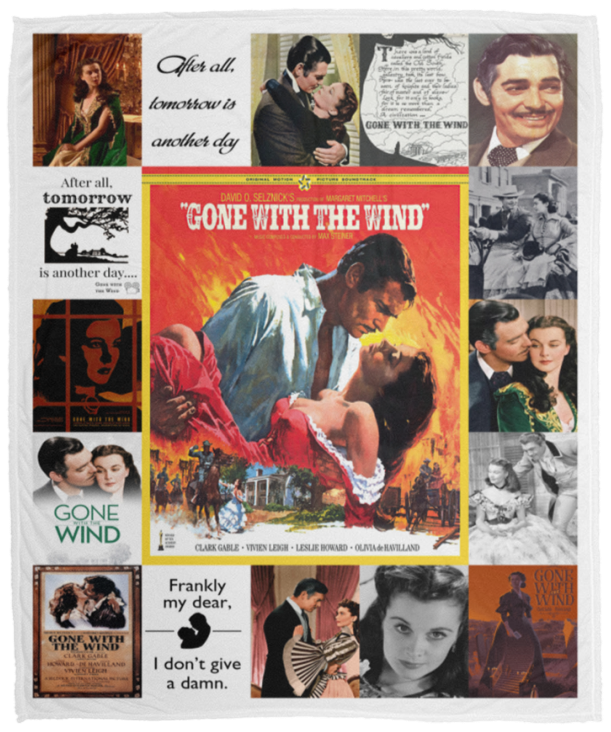 Gone With The Wind Blanket, Gone With The Wind Fleece, Sherpa Blanket V2 VPM Cozy Plush Fleece Blanket - 50x60