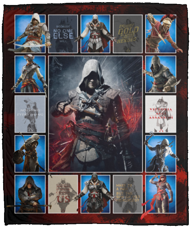 Assassin's Creed Blanket, Assassin's Creed Movie Fleece, Sherpa Blanket - VPM Cozy Plush Fleece Blanket - 50x60